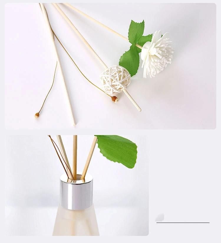 China Factory Round Frosted Reed Diffuser Glass Bottle Aroma Diffuser Bottle with Lid