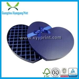 Custom Logo Printed Paper Heart Shape Chocolate Packaging Box with Paper Divider