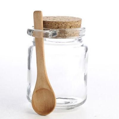Clear Glass Honey Jar with Spoon