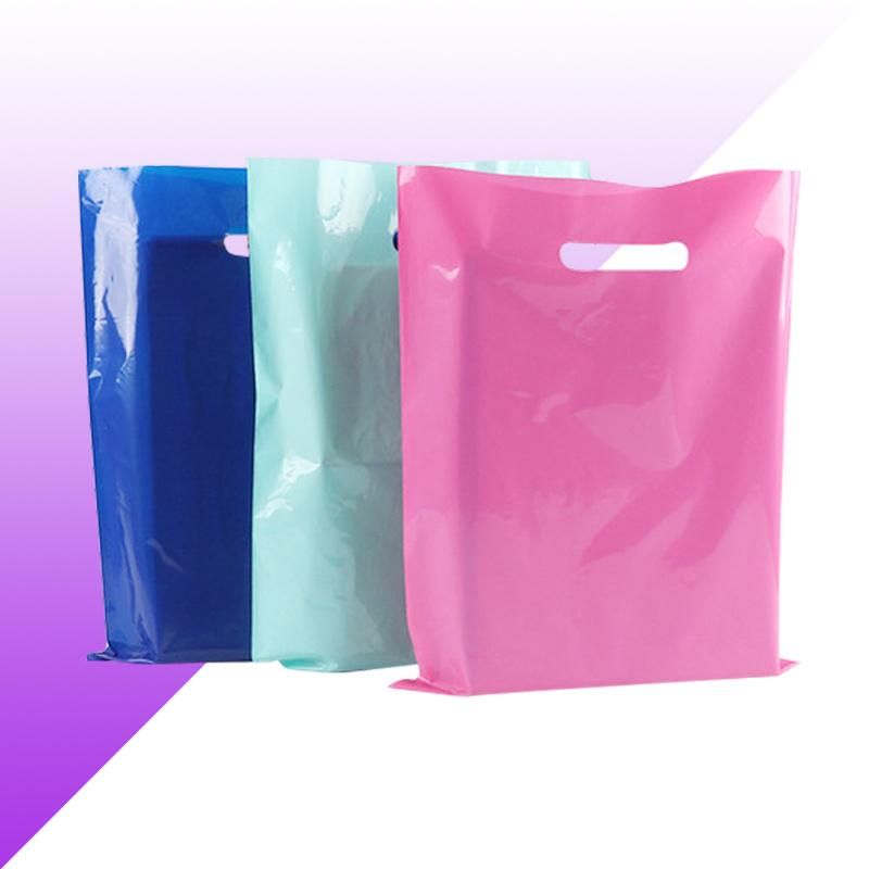 Custom Print LDPE HDPE Die Cut Handle Garment Bag