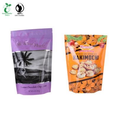 Eco Friendly Compostable Stand up Bags with Valve and Zipper