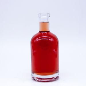 Wholesale Glass Brandy Gin Bottle Wine Whiskey Empty Bottle 500ml 700ml 750ml 1000ml Round Mini Liquor Vodka Glass Bottle