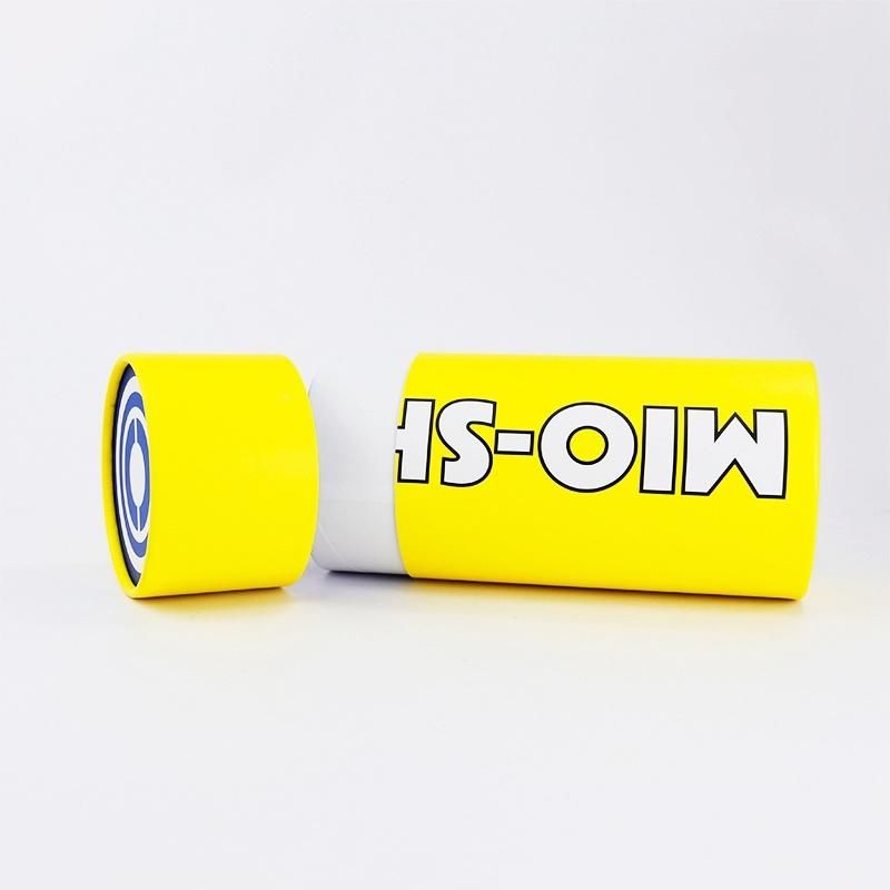 Large Diameter Size 25*28cm Bright Yellow Custom Cylinder Paper Tube Box