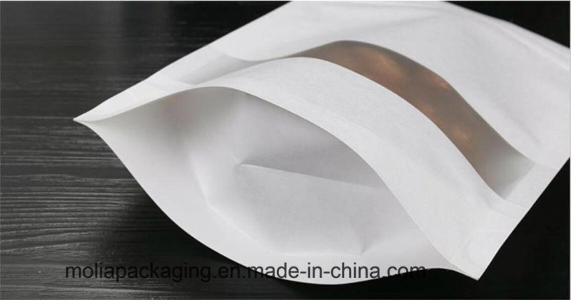 White Paper Bags with Window and Tear Notch