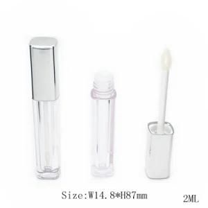 Slivery Round Empy Makeup Plastic Lip Gloss Tubes