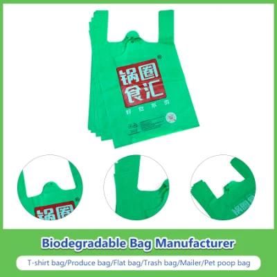 Eco Friendly Biodegradable Compost Plastic Packaging T-Shirt Bags