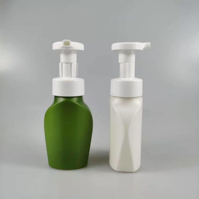 Empty Plastic Foam Pump Bottle 200ml White Pet Facial Cleanser Mousse Foam Pump Bottle