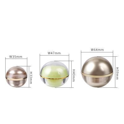 in Stock Ready to Ship 5g 10g 15g 30g Round Ball Shape Empty Plastic Jar for Skin Care Lip Balm Cream Beauty Products