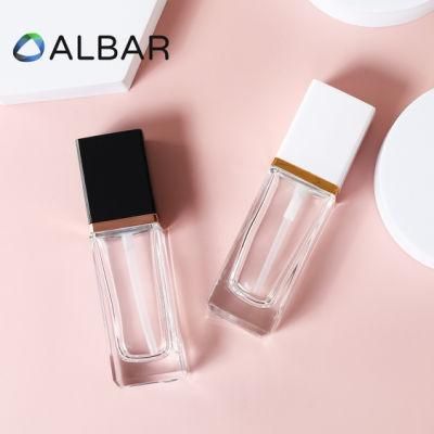 Clear and Frosted Customize Makeups Crystal Glass Perfume Cosmetics Bottle with Press Pump