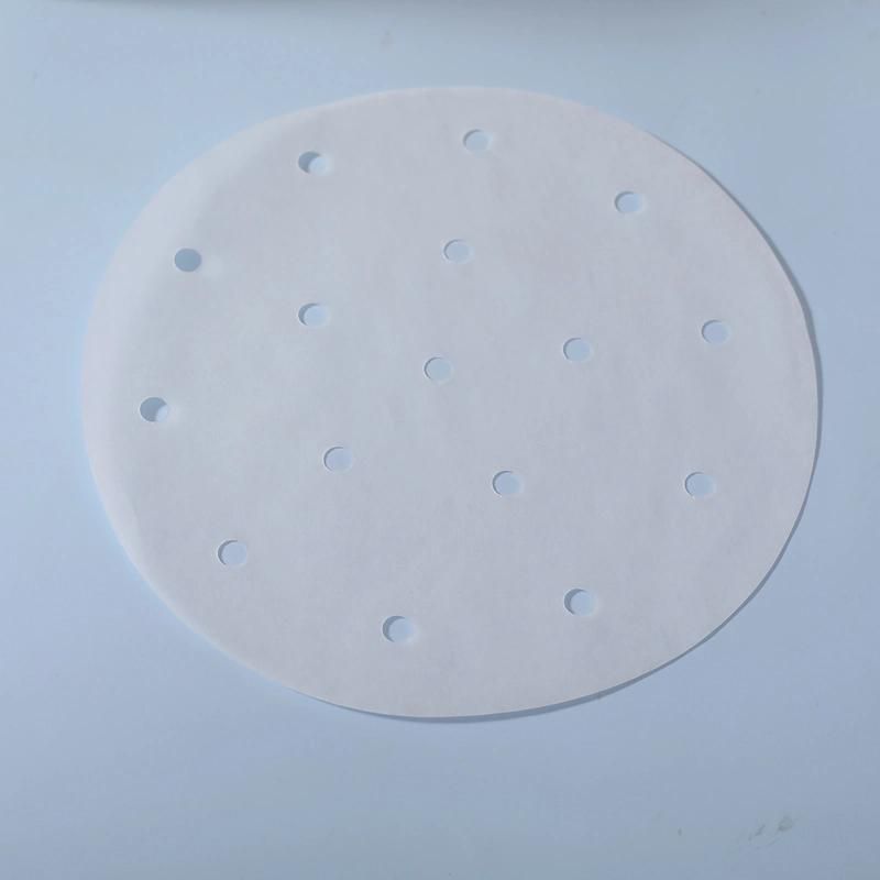 High Quality Household Baking Dim Sum Steamer Baking Paper Round Air Fryer Preforated Steaming Paper for Steaming