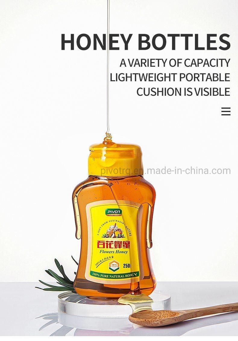 500g Plastic Honey Bottle Empty Jar for Honey with Silicone Valve Cap