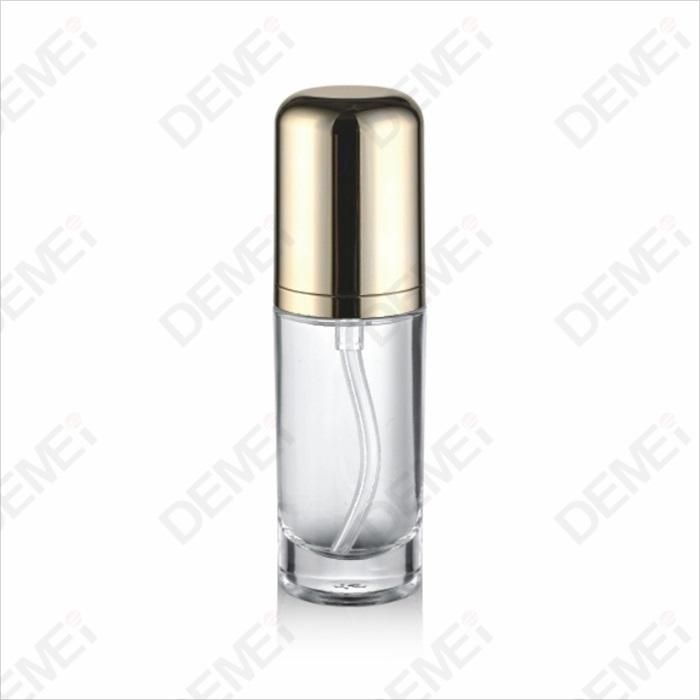 40/100/120ml 50g Cosmetic Skin Care Packaging Clear Toner Lotion Glass Bottle and Cream Jar with Gold ABS Cap