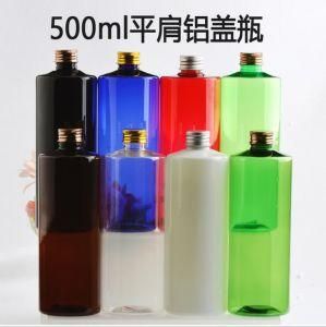 500ml Pet Plastic Colorful Aluminum Gold and Silver Cap Shampoo Bottle