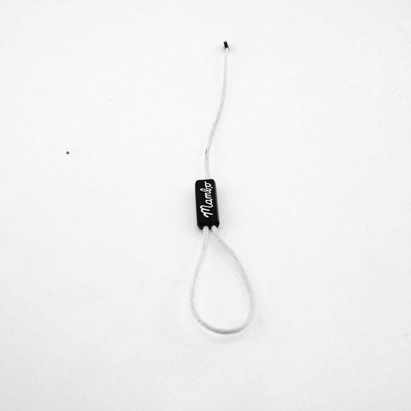 White Letter Black Background Plain Seal Tag with Cotton Strings