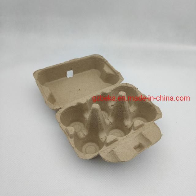 6 Holes Eco Friendly Egg Carton Biodegradable Pulp Egg Tray with Lid Recycled Egg Box