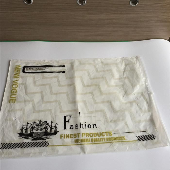 Custom Printed Clothing Plastic Slider Zipper Bag One Side Clear The Other Side Opaque
