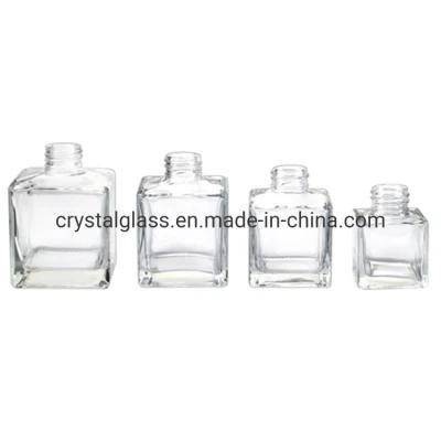 50ml 100ml 200ml Square Aroma Glass Reed Diffuser Bottle with Screw Cap