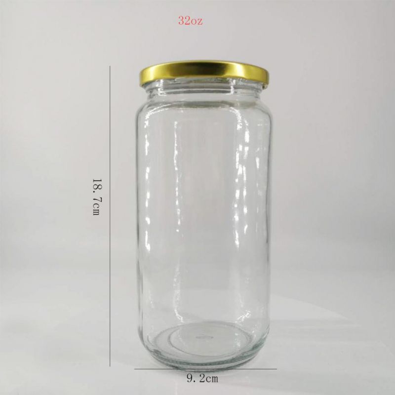 1000ml 1 Liter Jam Canning Pickles Chili Sauce Baby Food Glass Containers