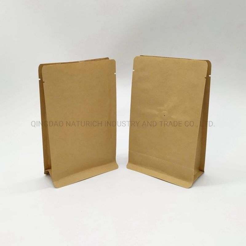 Reusable Stand up Kraft Pouches Zip Lock Bags