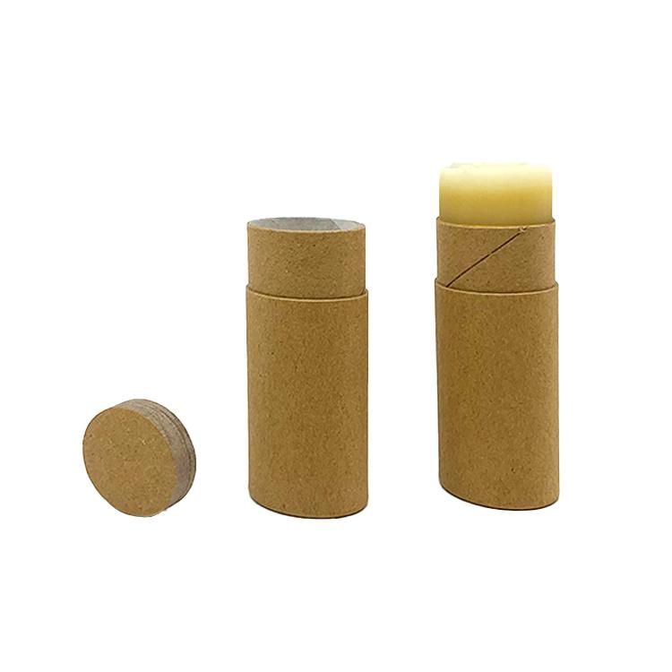 Cardboard Lip Balm Tube Black Container Push up Paper Tubes
