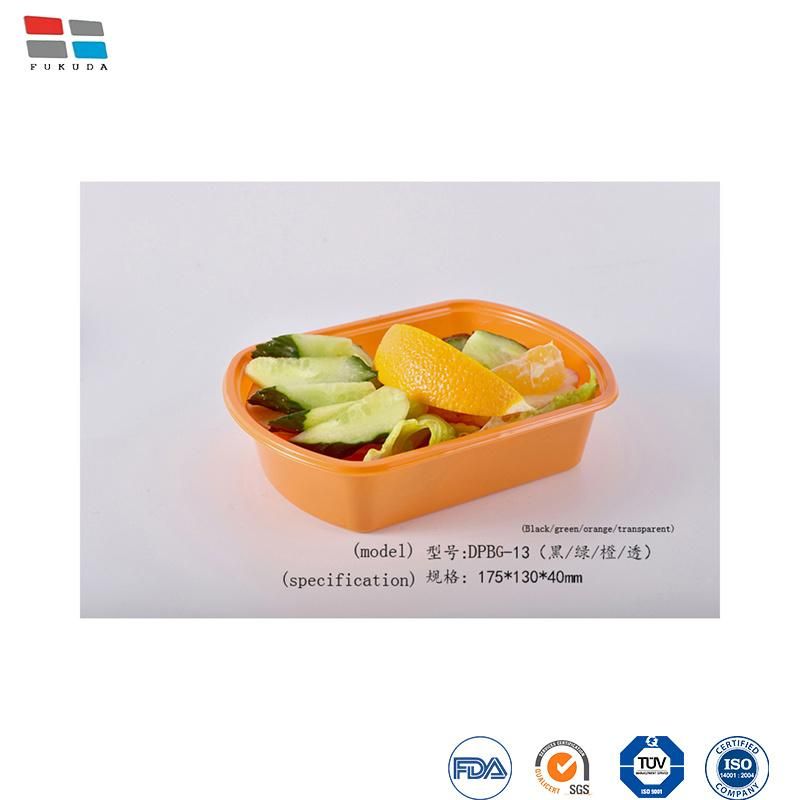 Disposable Hinged Lid Clear Plastic Rectangle Cake/Fruit Box