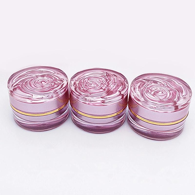 in Stock Low MOQ 5g 10g Factory Direct Sale Plastic Pink Cream Jar Lip Balm Jar Lip Scrub Jar for Beauty Product