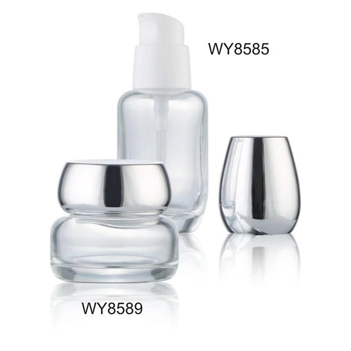 Winpack Luxury Empty Glass Facial Package Cream Jar 55gthick Bottom with Plastic Lid Cream Jar Glass