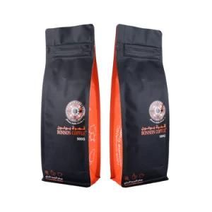 Custom Design Printed 8oz 12oz Coffee Bag with Zipper Block Bottom Valve Bag /Side Gusset Bag for Coffee Packaging