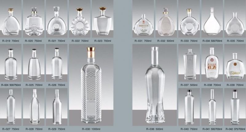 Custom Engraved Empty Spirits Xo Brand Crystal Alcohol Whisky 750ml Vodka Glass Bottle for Liquor