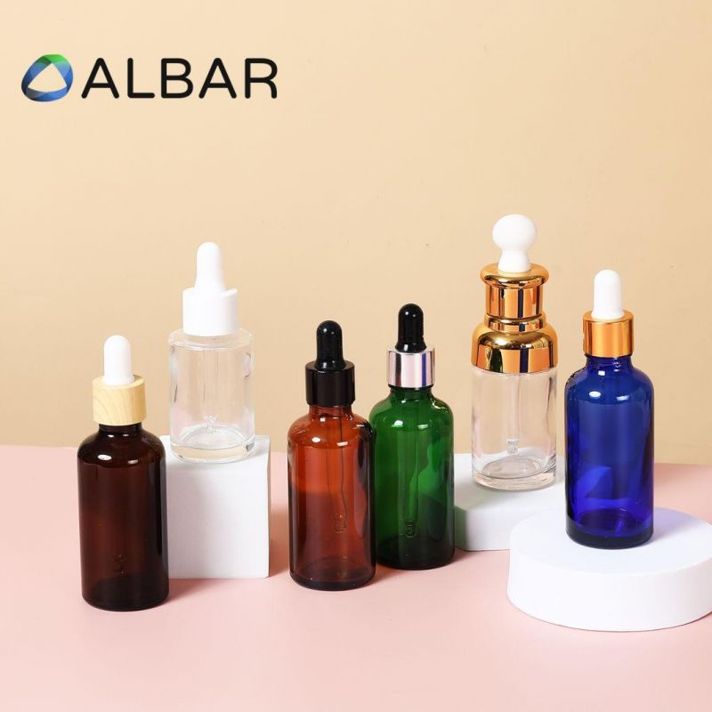 Frosted Electroplated Colored Glass Bottles for Cosmetics and Skin Care