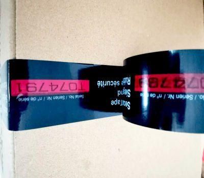 Tamper Evidence Open Void Printed Tape Pet Material Carton Sealing Tape