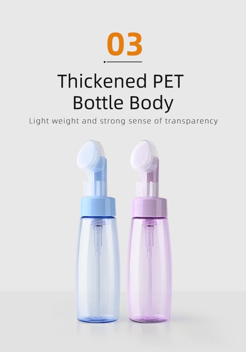 Colorfull Foam Bottles 270ml Bottels with Silicone Brush