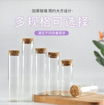 27 Oz Clear Glass Round Vial with Cork Closure Included