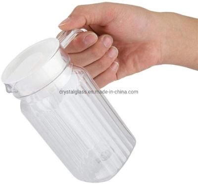 500ml Ransparent Juice Bottle Ice Cold Juice Carafe with Lid Jug Kettle for Soybean Milk