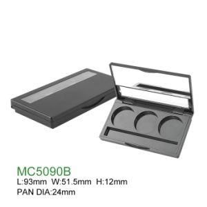 Wholesale Customized Cosmetic Case Round Plastic Empty Eyeshadow Palette with Mirror
