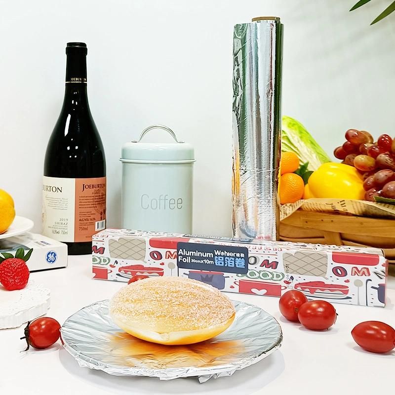 Food Grade Household Catering Aluminum Foil Roll for Food Packaging Cooking Frozen Barbecue Aluminum Foil