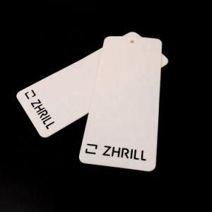 Clothes Labels Maker Custom Printed Name Logo Log Recycled Washable White Paper Swing Hang Tags for T-Shirts