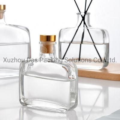 Sale 100ml 200ml 330ml Transparent Empty Luxury Room Reed Diffuser Glass Bottle with Cork for Diffuser