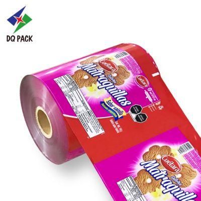 Dq Pack High Quality Food Grade Matte Printing Snack Food Packaging Film Roll Film for Food Packing