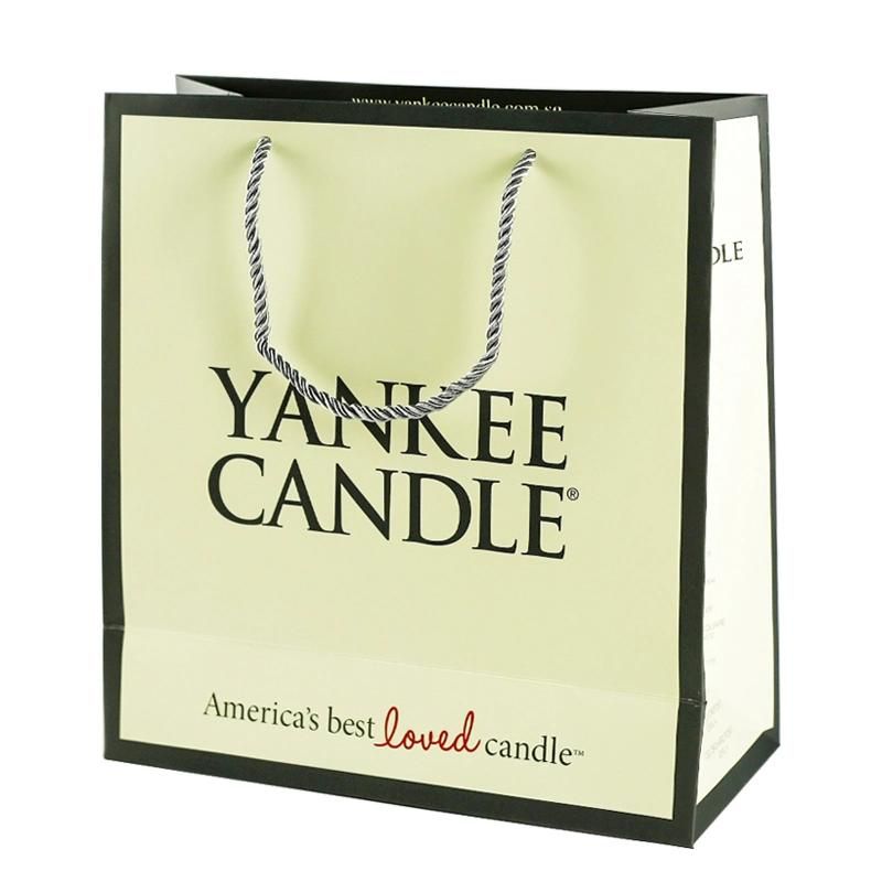 Light Yellow Color Printing Yankee Candle Package Paper Bag