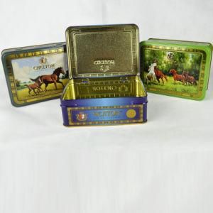 High Quality Rectangle Metal Tea Tin Box with Hinge, Tea Tin Box Manufacturer