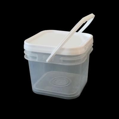 1L-20L Colorful Food Grade Square Plastic Bucket with Handle and Lid