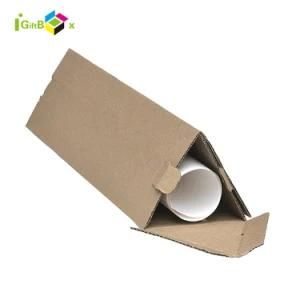 Custom Long Brown Corrugated Cardboard Triangular Postal Mail Packaging Triangle Paper Box