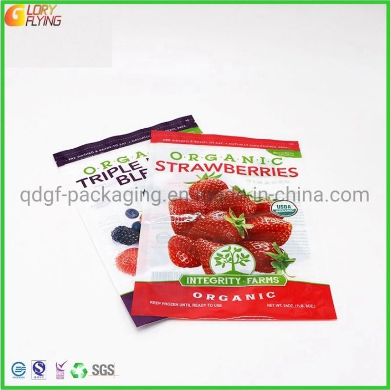 Standing Food Vegetable & Fruit Packaging Frozen Food Bag From Factory.