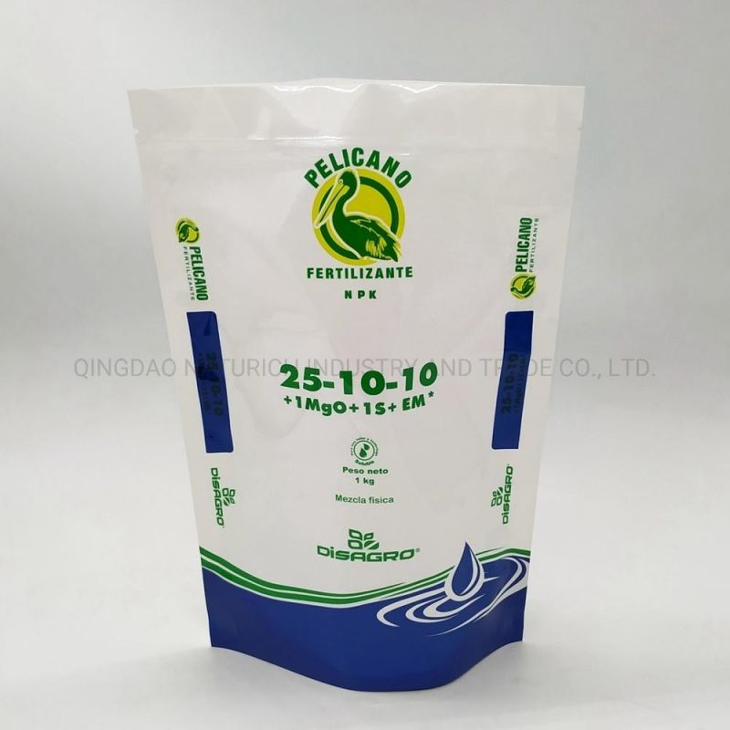 Ditital Printing 1kg Fertilizer Packing Bag Plastic Pouch Stand up Zipper Bag