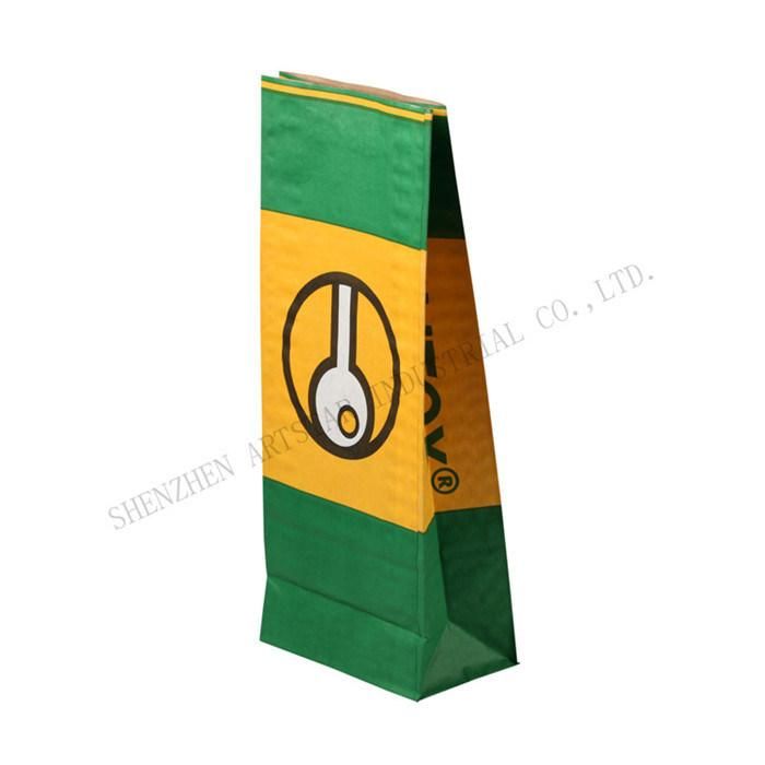 Wholesale Custom Logo Printing Double Layer Recycled Reusable Food Take Away Grocery Party Gift Kraft Paper Bag Without Handles