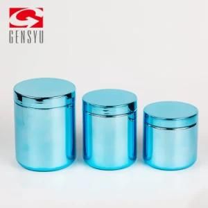 16oz Good Quality Blue Chromed HDPE Plastic Jar for Protein Powder