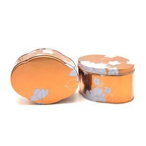 Delicate Flower Shaped Tin Packing Container