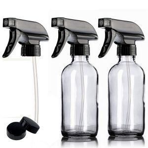 Empty Refillable Glass Spray Bottle for Cleaning Products Durable Trigger Sprayer W/Mist and Stream Settings