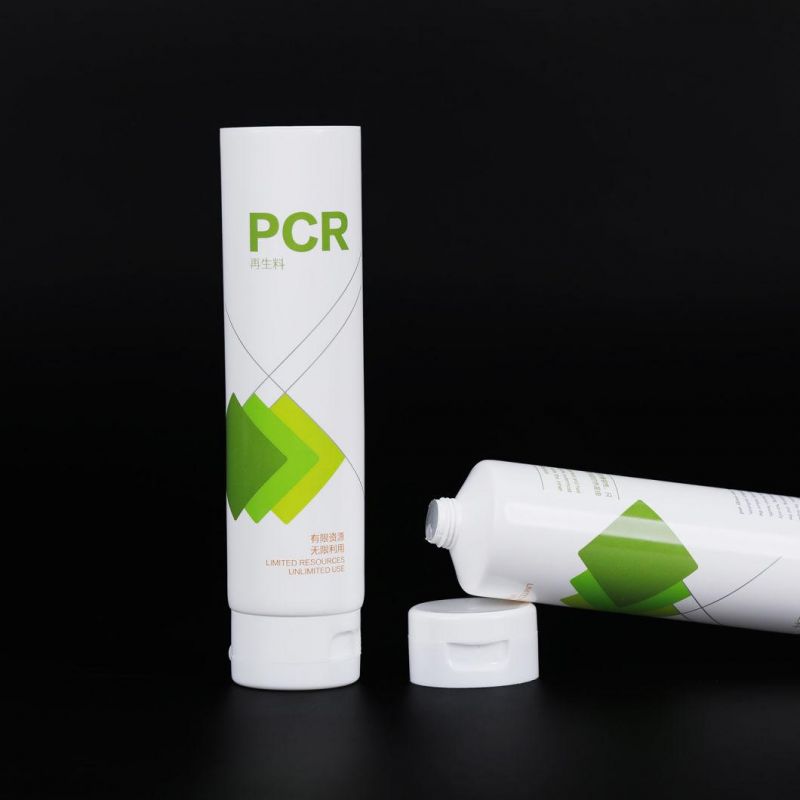 Cosmetic Packaging Empty Cream Lotion Plastic PE Soft Tube with Black PP Screw Cap